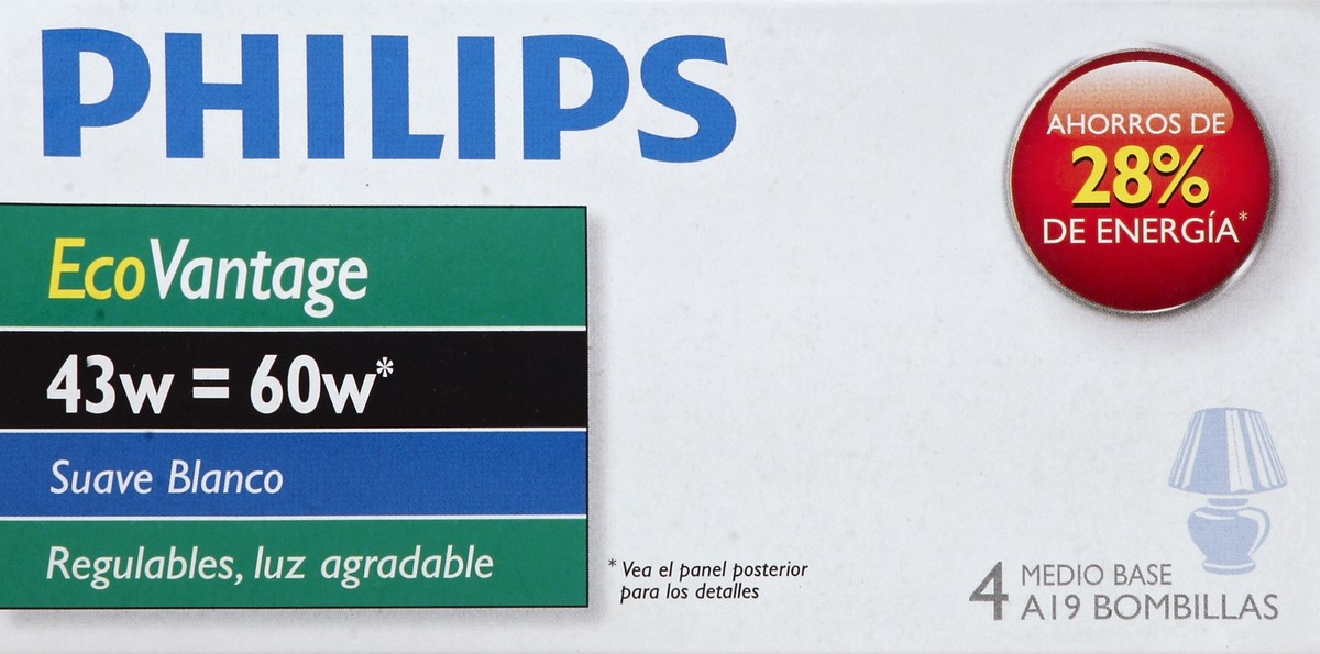 slide 5 of 5, Philips Light Bulbs 4 ea, 4 ct