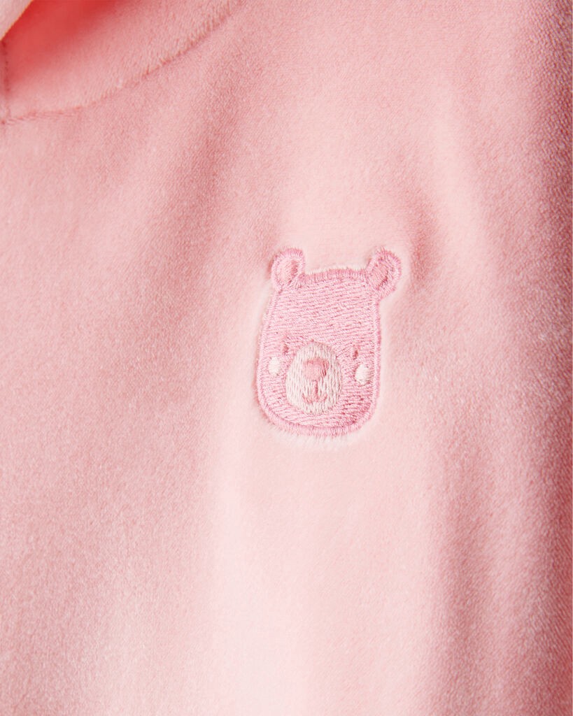 slide 3 of 4, Carter's Carters Toddler Girl Bear Velour Hoodie & Pant Set - Pink Pink 2T, 1 ct