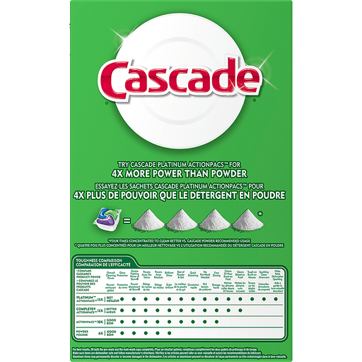 slide 3 of 9, Cascade Lemon Scent Dish Detergent Powder, 75 oz