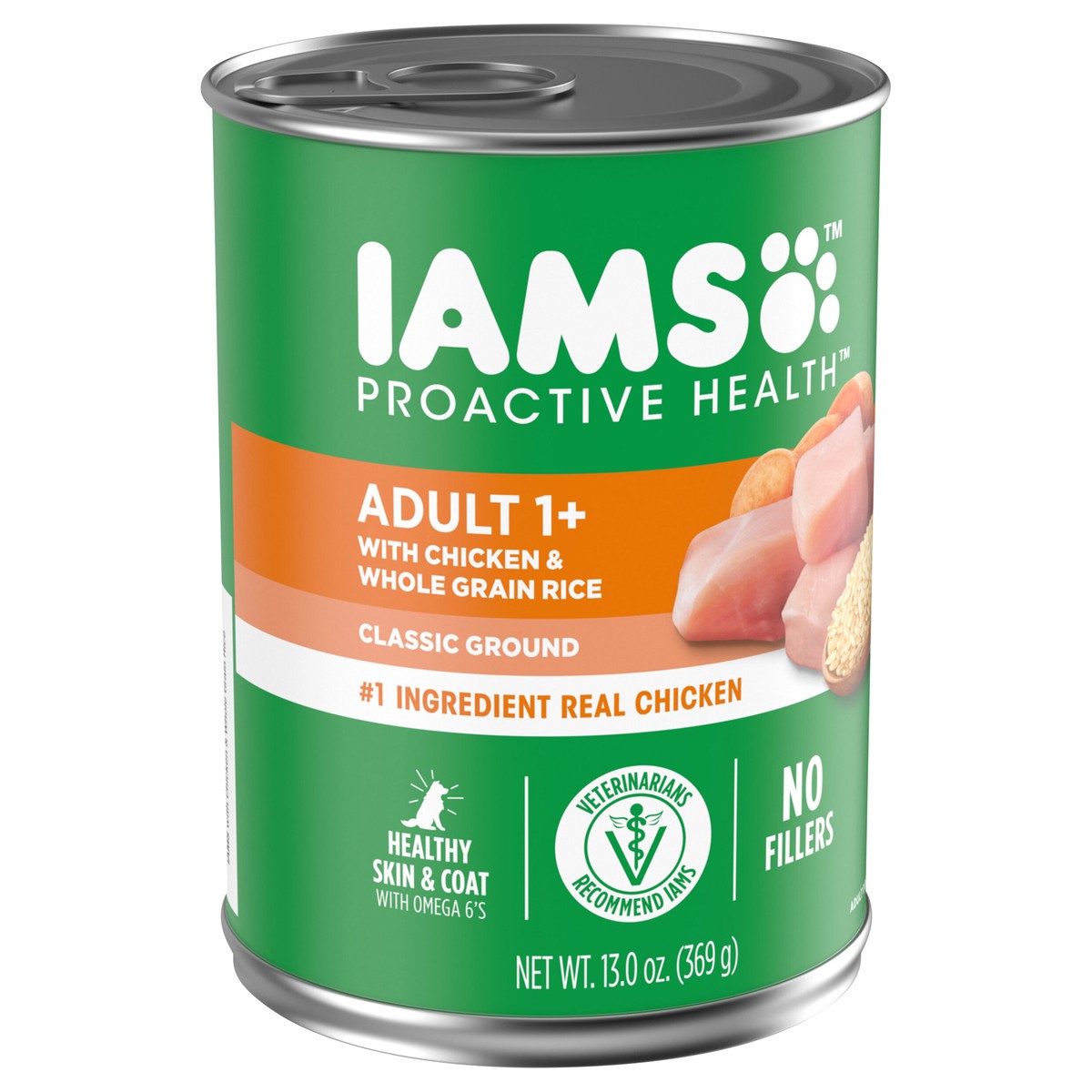 slide 2 of 9, IAMS ProActive Health Adult Ground Dinner with Chicken And Rice Wet Dog Food, 13 oz