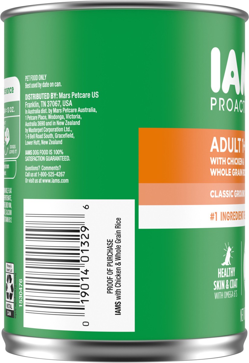 slide 7 of 9, IAMS ProActive Health Adult Ground Dinner with Chicken And Rice Wet Dog Food, 13 oz
