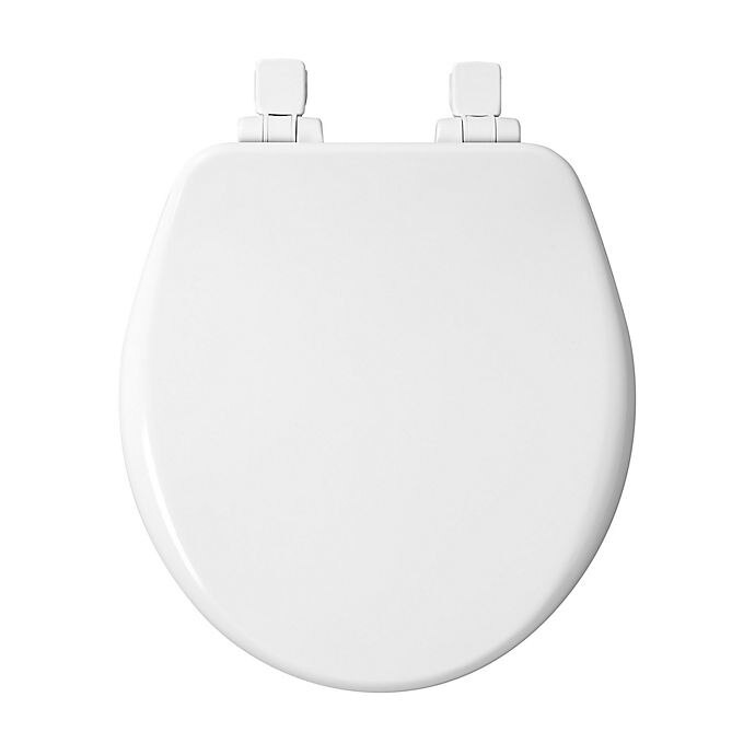 slide 1 of 2, Mayfair Round Closed Front Molded Wood Toilet Seat - White, 1 ct