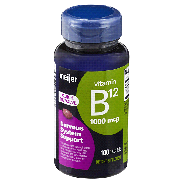 slide 1 of 1, Meijer Vitamin B12 Tablets, 100 ct; 1000 mcg