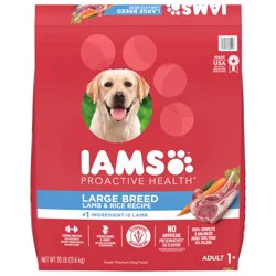IAMS PROACTIVE HEALTH Large Breed Adult Dry Dog Food Lamb & Rice Recipe, 30 lb. Bag