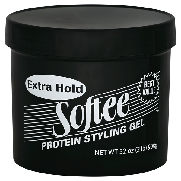 slide 1 of 1, Softee Extra Hold Protein Styling Gel, 32 oz