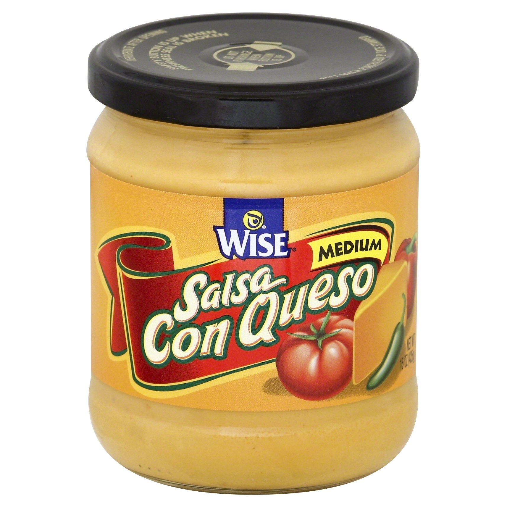 slide 1 of 1, Wise Medium Salsa Con Queso, 15 oz