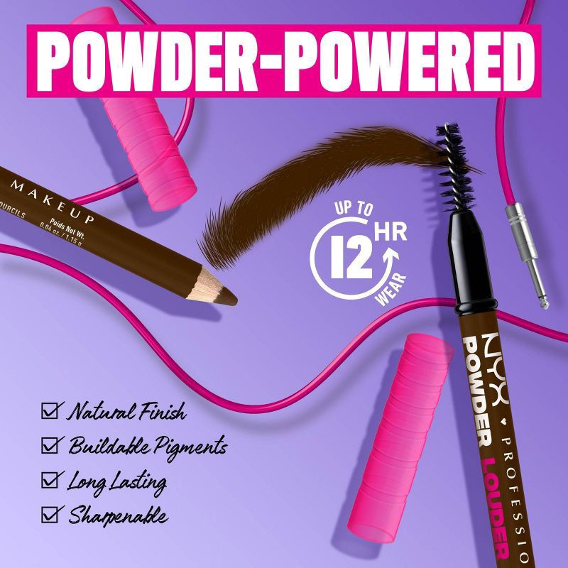 slide 12 of 14, NYX Professional Makeup Powder Louder Brow Pencil - Espresso - 0.13oz, 0.13 oz