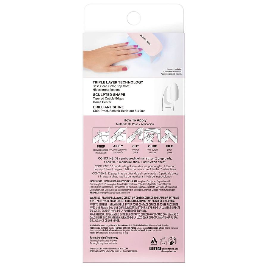 slide 3 of 5, Dashing Diva Glaze Color Gel Nail Strips, 1 ct