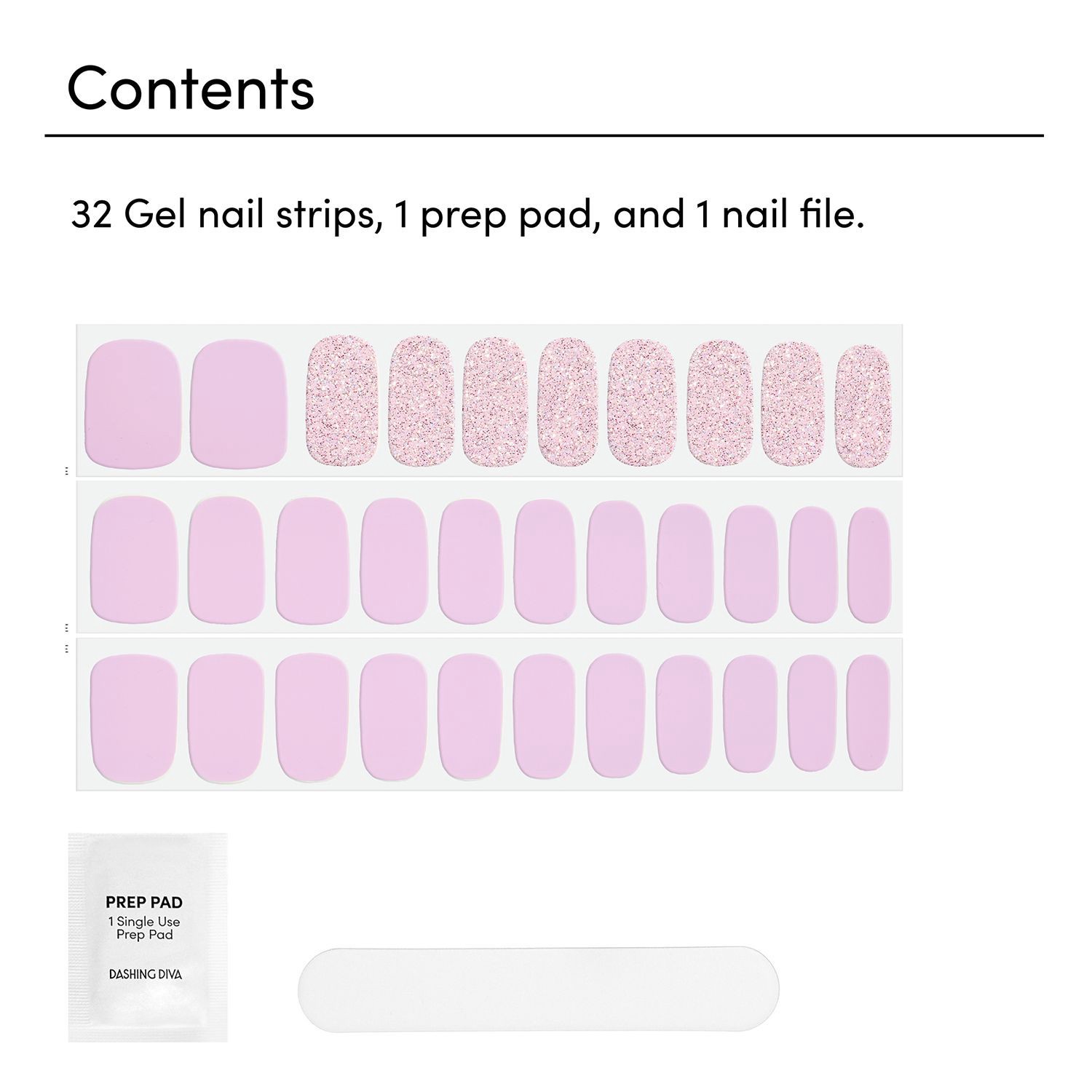 slide 7 of 7, Dashing Diva Gloss Gel Strip Palette, Fig Pop, 32 ct