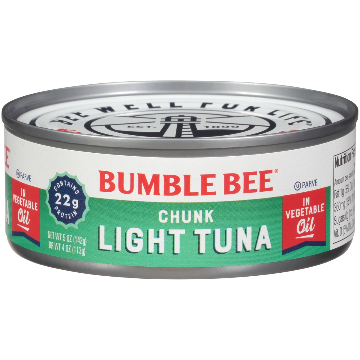 slide 1 of 8, Bumble Bee Chunk Light Tuna in Vegetable Oil 5 oz. Can, 