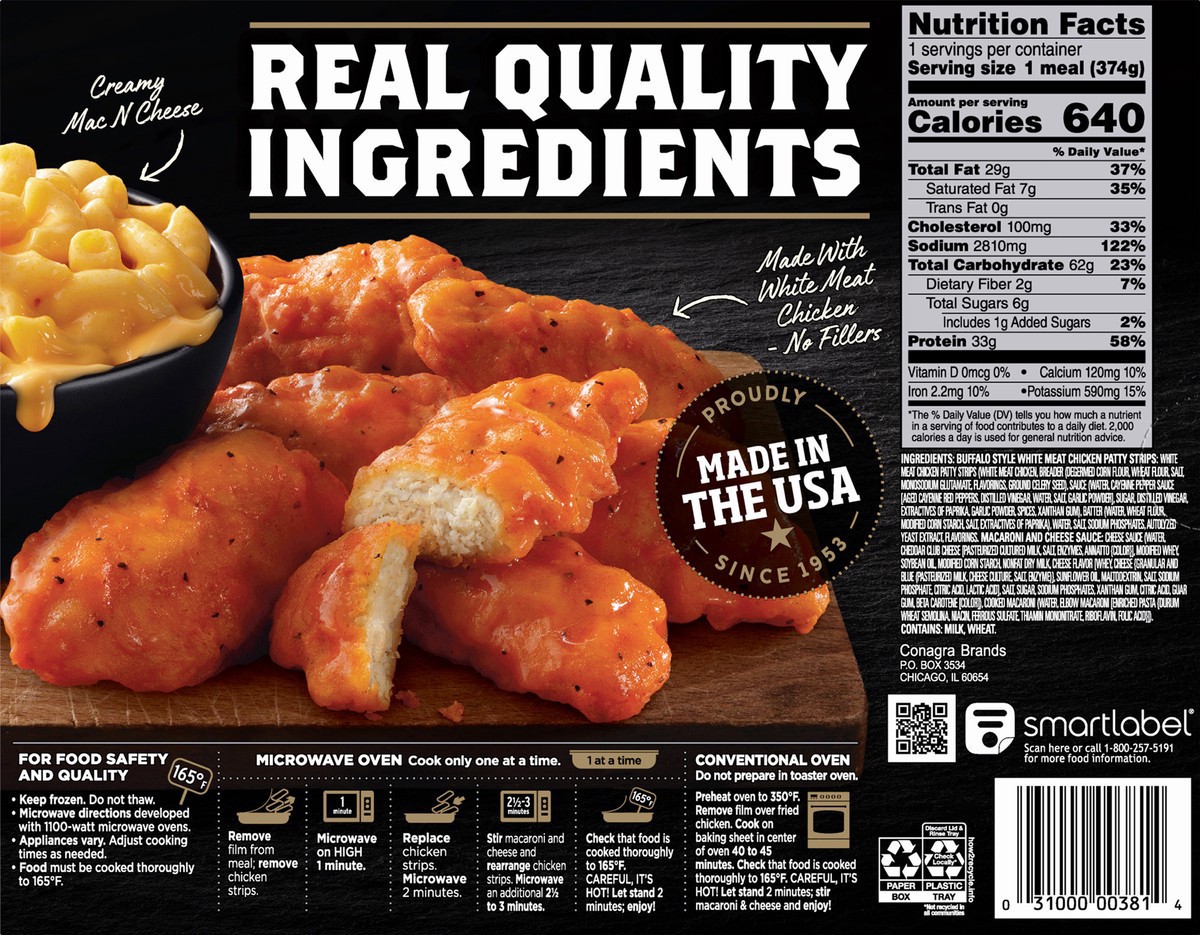slide 2 of 9, Banquet MEGA Meats Buffalo-Style Chicken Strips, Frozen Meal, 13.2 oz., 13.2 oz