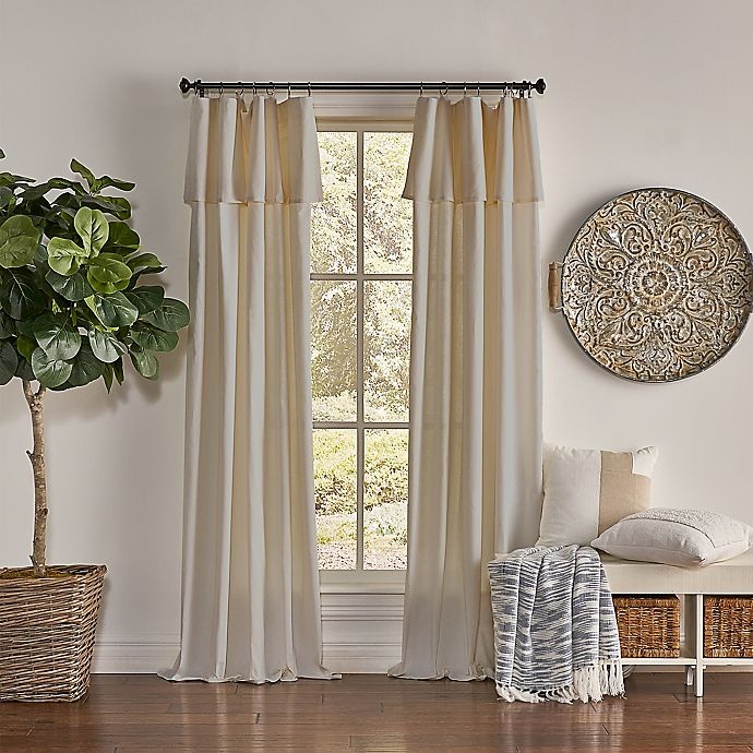 slide 2 of 6, Mercantile Drop Cloth Light Filtering Window Curtain Panel - Grey (Single), 108 in