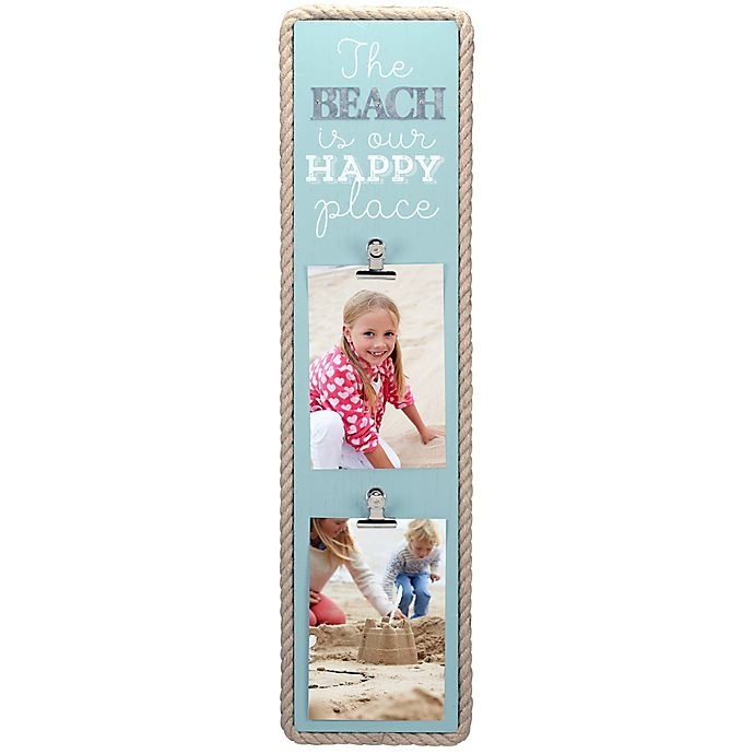 slide 1 of 1, Malden Maiden Beach Happy Rope-Lined 2-Photo Clip Frame - Turquoise, 1 ct