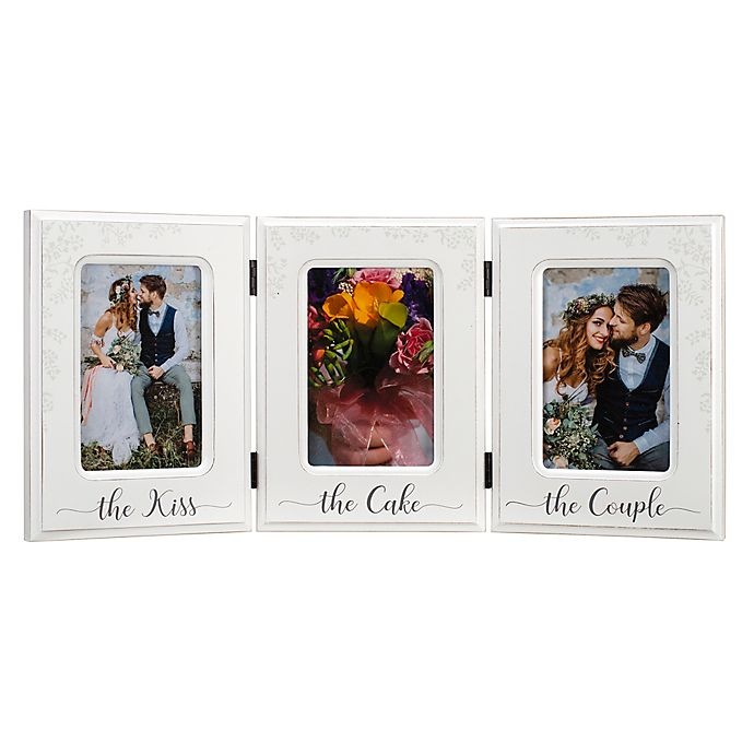 slide 1 of 1, Malden 3-Photo The Kiss The Cake The Couple Collage Picture Frame - White, 1 ct