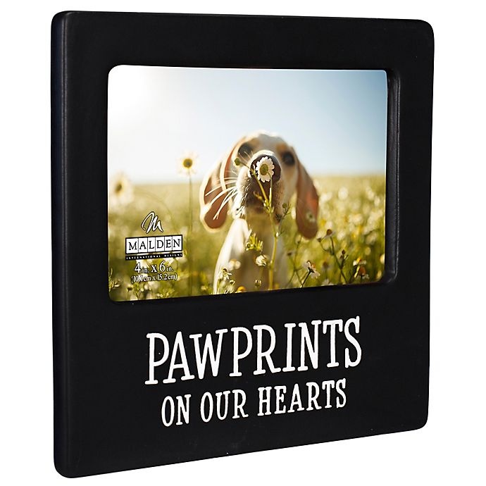 slide 2 of 2, Malden Paw Prints On Our Hearts Picture Frame - Black, 4 in x 6 in