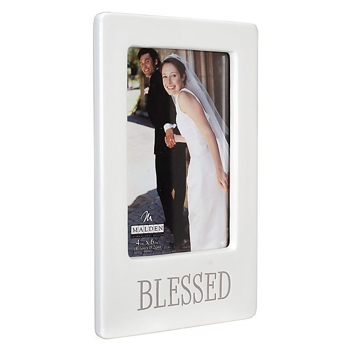 slide 2 of 2, Malden Blessed Picture Frame - White, 4 in x 6 in