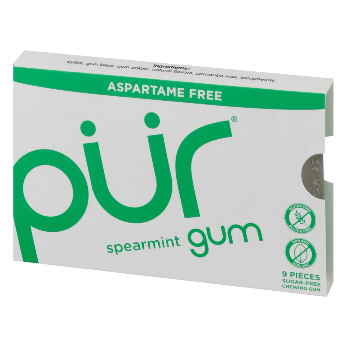 slide 8 of 11, PURe Spearmint Gum, 9 ct