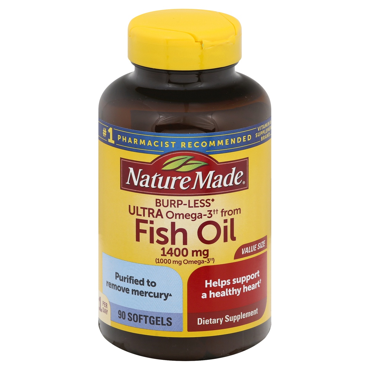 slide 1 of 1, Nature Made Softgels Fish Oil 90 ea, 90 ct