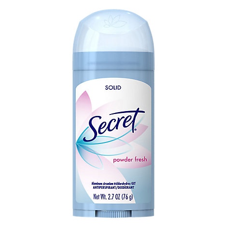 slide 1 of 1, Secret Antiperspirant & Deodorant Wide Solid Powder Fresh, 2.7 oz