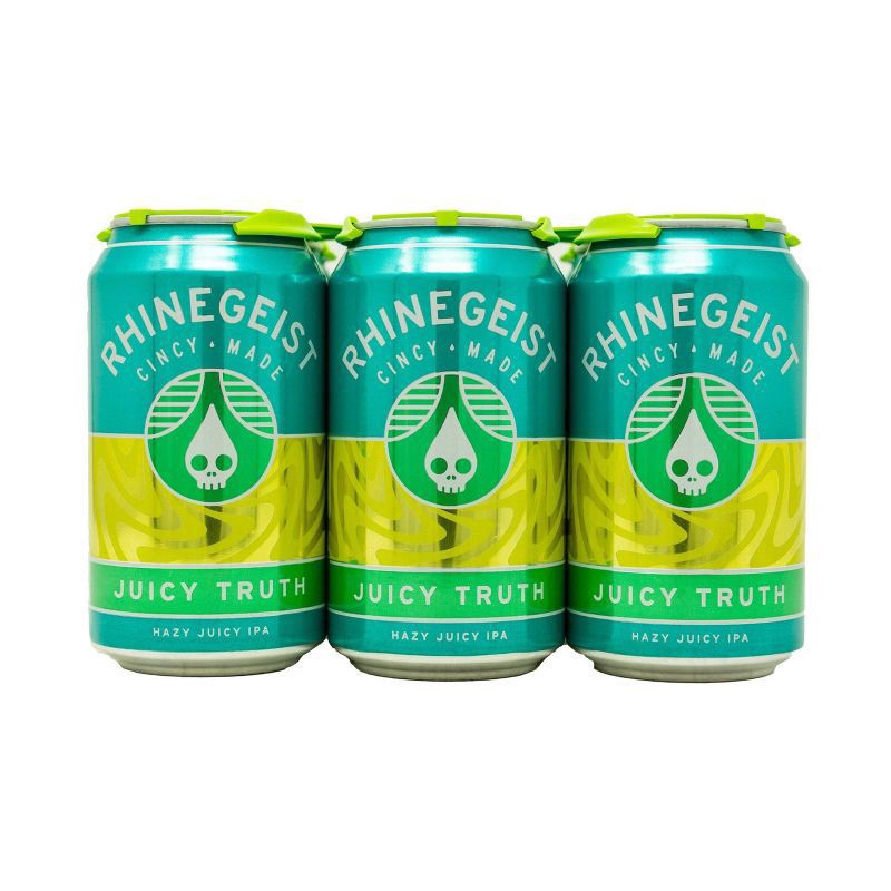 slide 1 of 4, Rhinegeist Hazy Juicy IPA Juicy Truth Beer 6 - 12 fl oz Cans, 6 ct; 12 oz