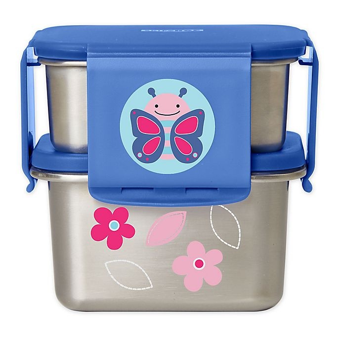 slide 1 of 3, Skip Hop SKIP*HOP Butterfly Stainless Steel Lunch Kit, 2 ct