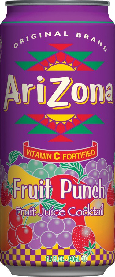 slide 1 of 1, AriZona Juice Fruit Punch - 20 oz, 20 oz