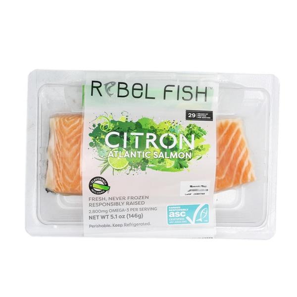 slide 1 of 1, Rebel Fish Citron Atlantic Salmon, 5.1 oz