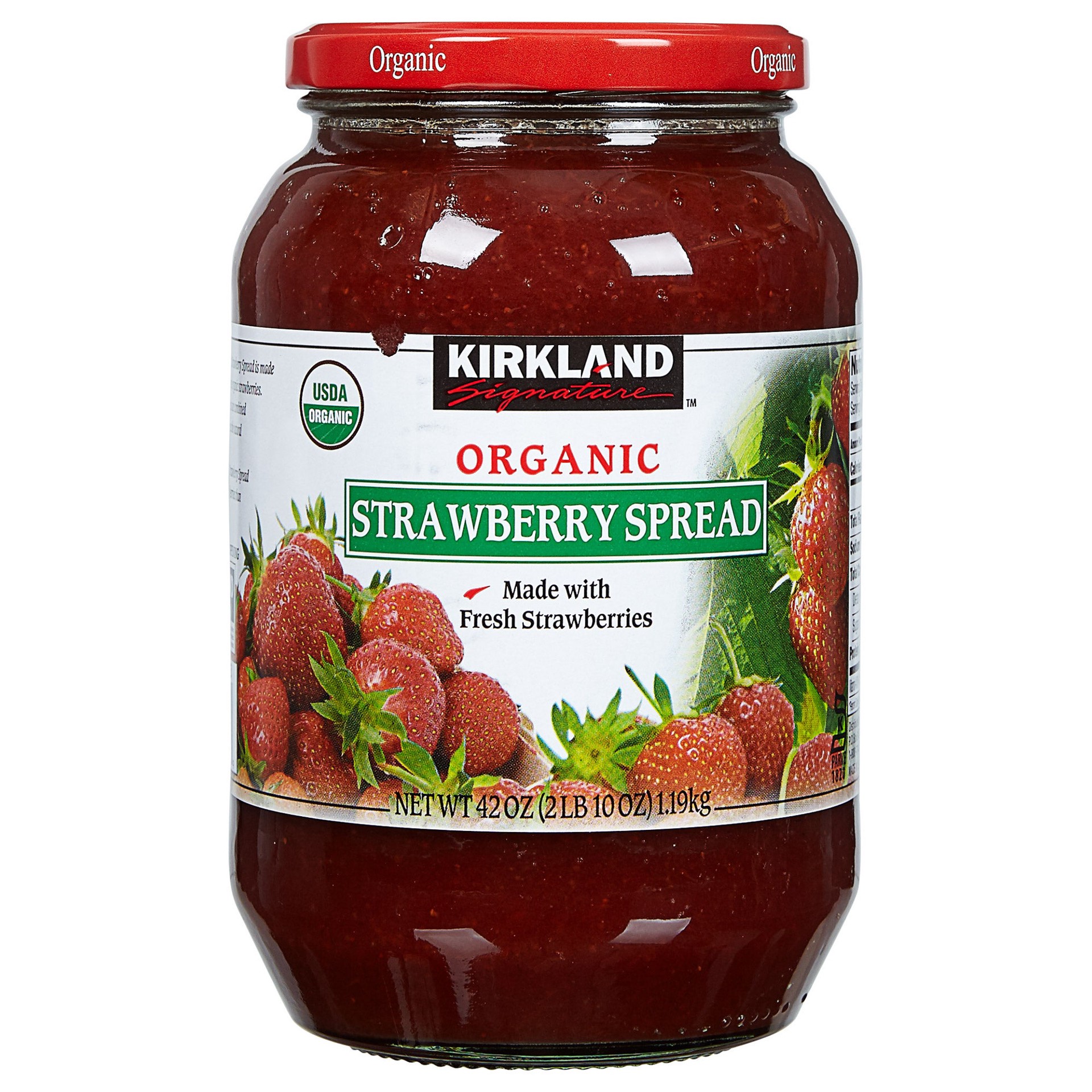 slide 1 of 2, Kirkland Signature Organic Strawberry Spread, 42 oz, 