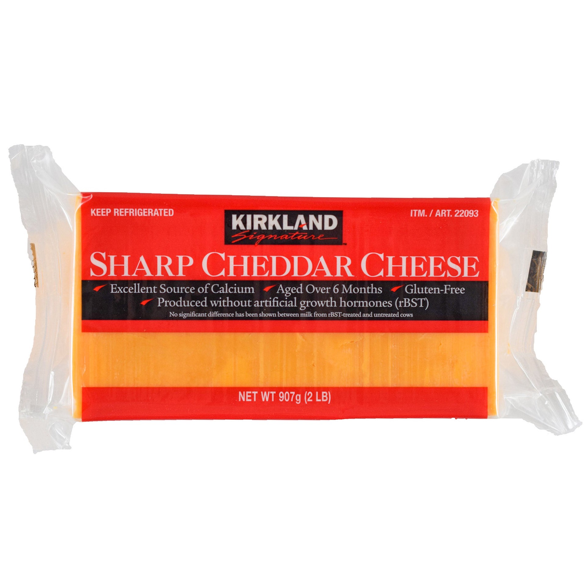 slide 1 of 2, Pacific Cheese Kirkland Signature Sharp Cheddar Cheese, 2 lbs, 