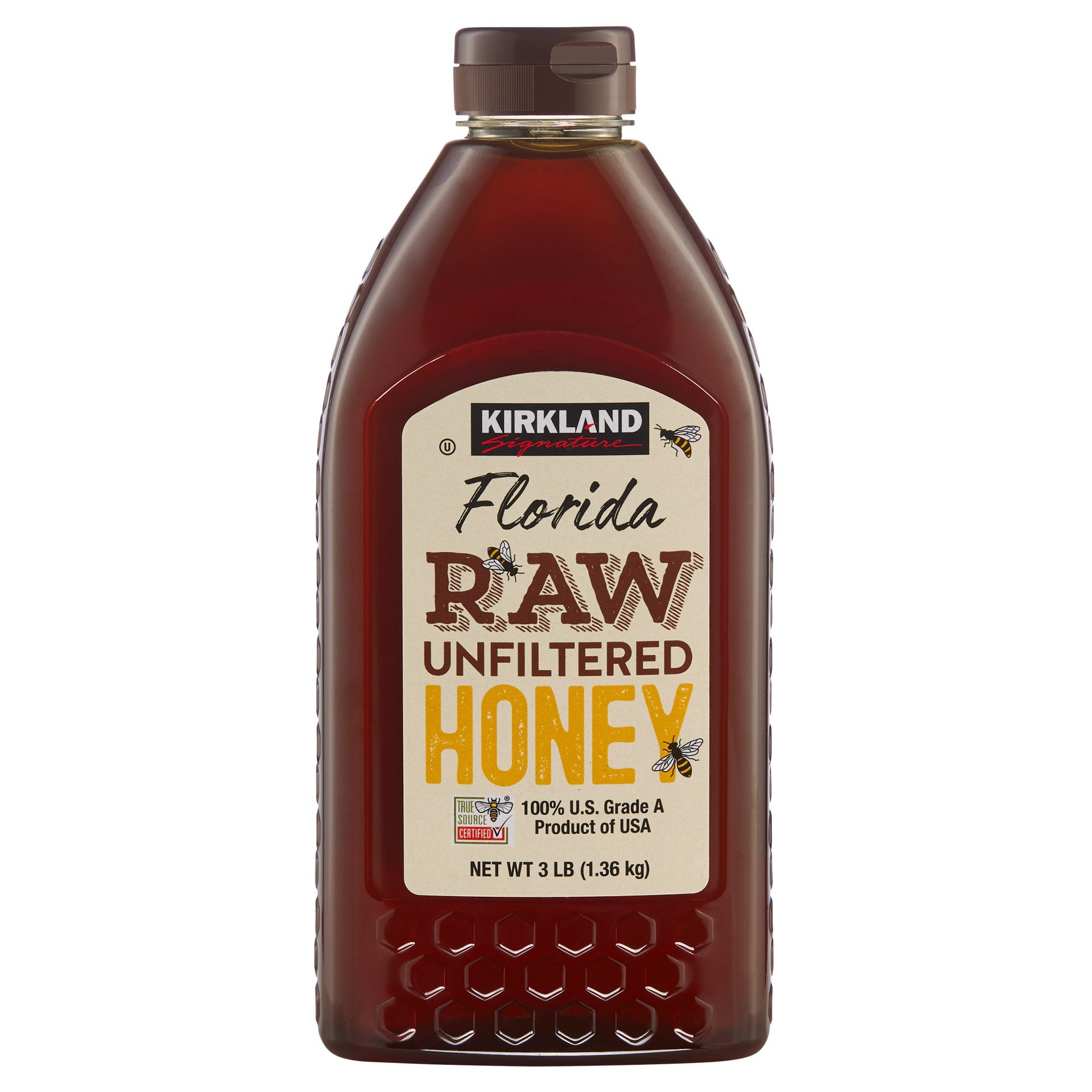 slide 1 of 2, Kirkland Signature Florida Raw Unfiltered Honey, 3 lbs, 