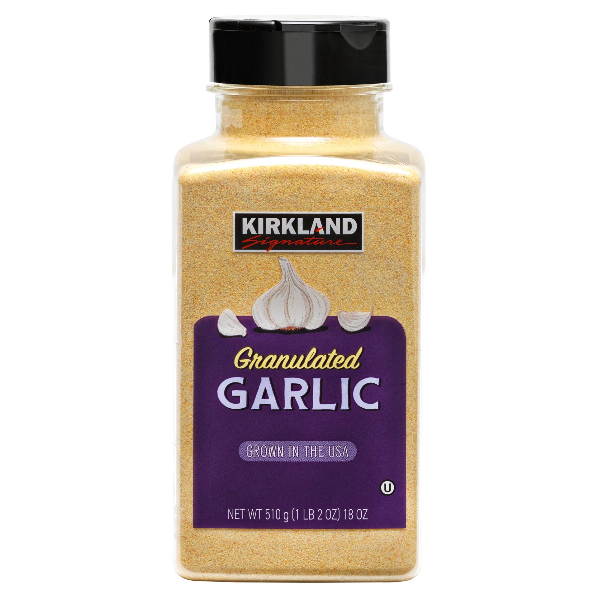 slide 1 of 1, Kirkland Signature, Granulated Garlic, 18 oz, 