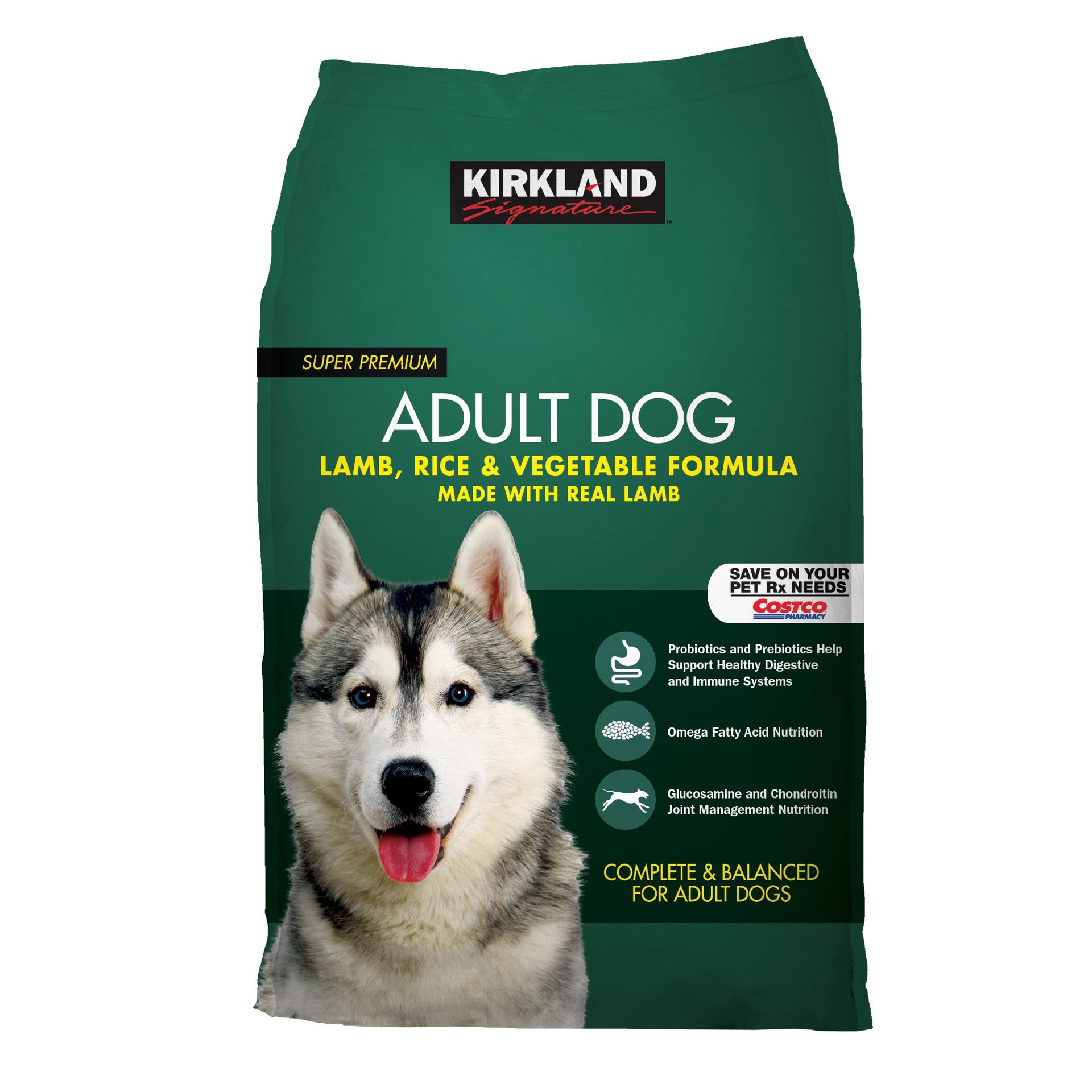 slide 1 of 2, Kirkland Signature Adult Formula Lamb, Rice and Vegetable Dog Food 40 lb., 