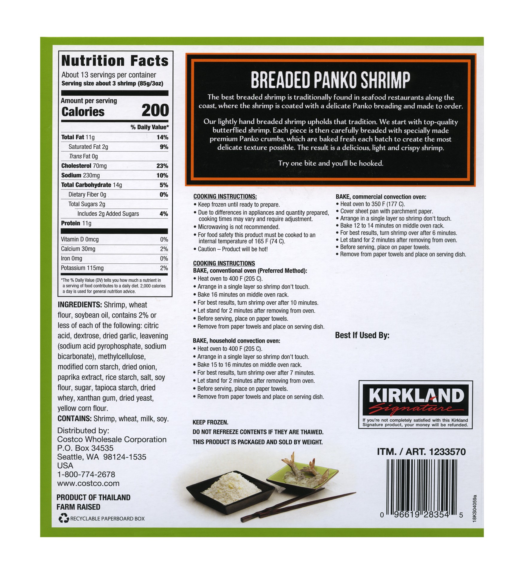 slide 2 of 2, Kirkland Signature Breaded Panko Shrimp, 2.5 lbs, 