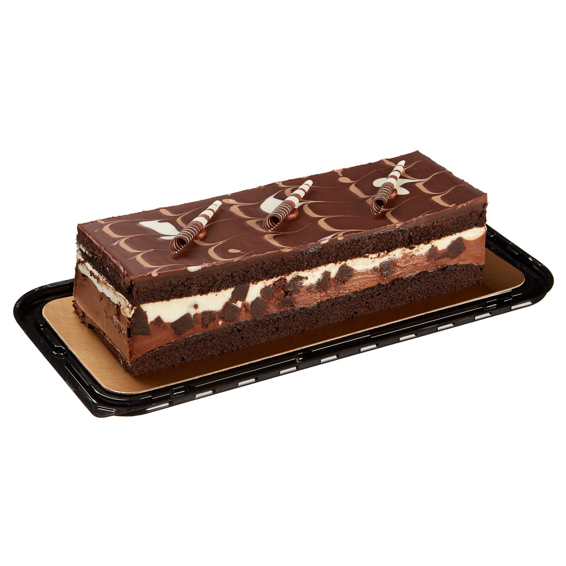 slide 1 of 4, Costco Bakery Kirkland Signature Tuxedo Chocolate Mousse Cake, 