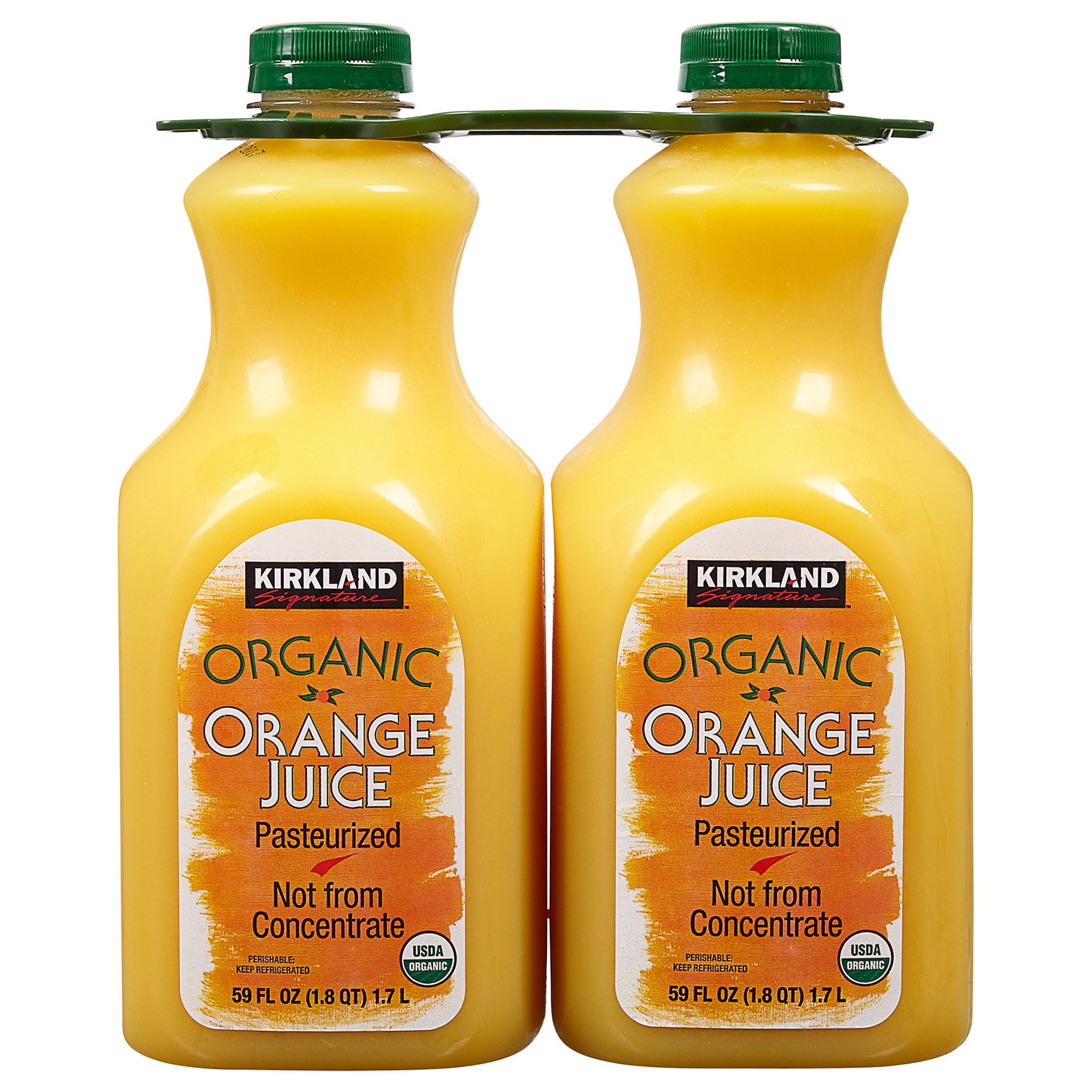 slide 1 of 2, Producers Dairy - Bbs Kirkland Signature Organic Orange Juice, 59 fl oz, 2 count, 