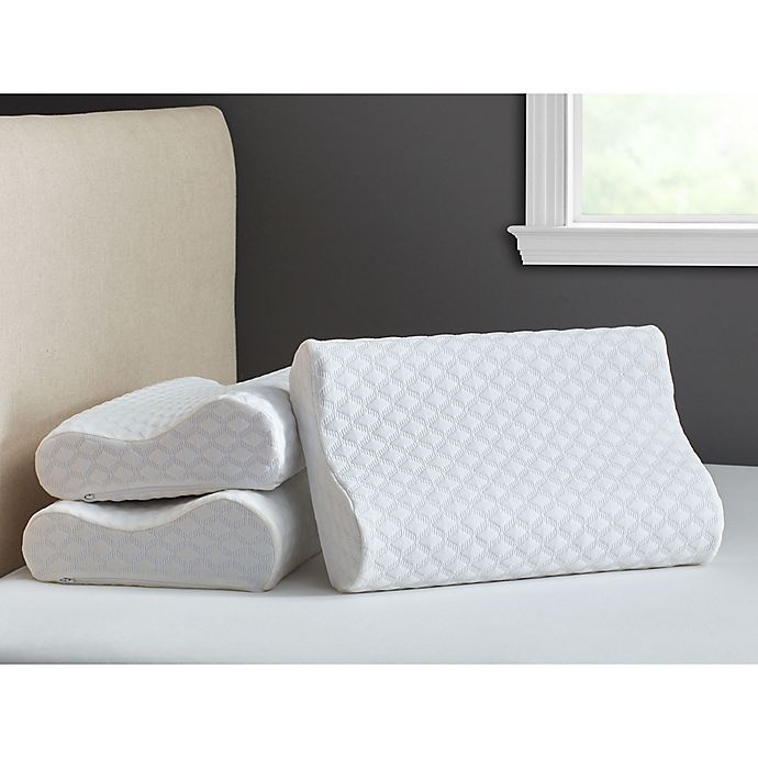 slide 9 of 10, Therapedic Classic Contour Side/Back Sleeper Memory Foam Pillow - White, 1 ct