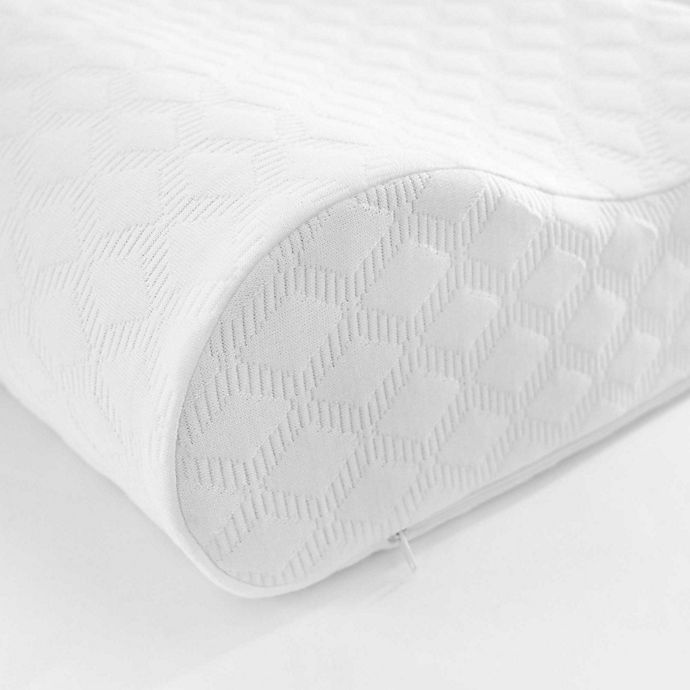 slide 8 of 10, Therapedic Classic Contour Side/Back Sleeper Memory Foam Pillow - White, 1 ct