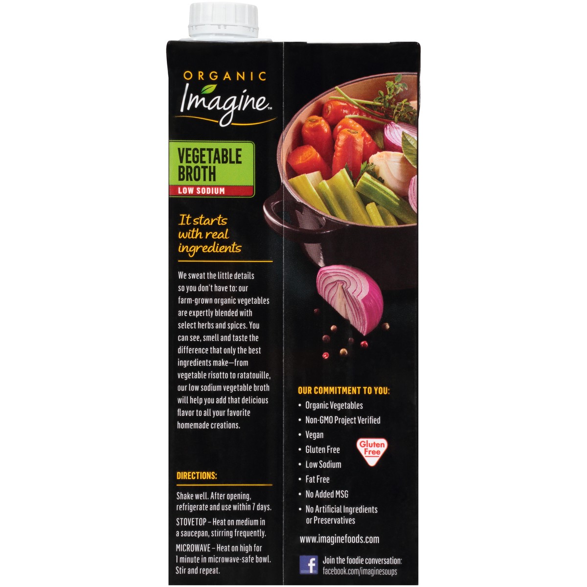 slide 7 of 10, Imagine Organic Low Sodium Vegetable Broth 32 fl. oz. Aseptic Pack, 32 fl oz