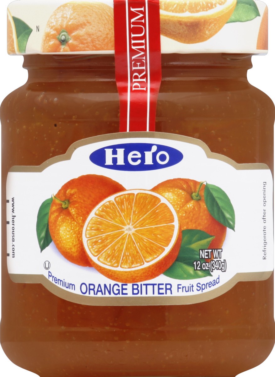 slide 2 of 2, Hero Premium Orange Bitter Fruit Spread, 12 oz