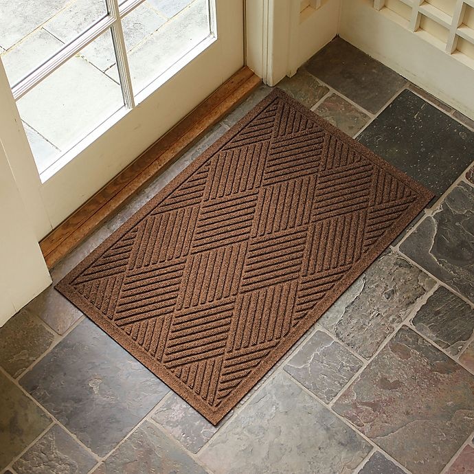 slide 2 of 3, Weather GuardDiamonds Door Mat - Dark Brown, 23 in x 35 in