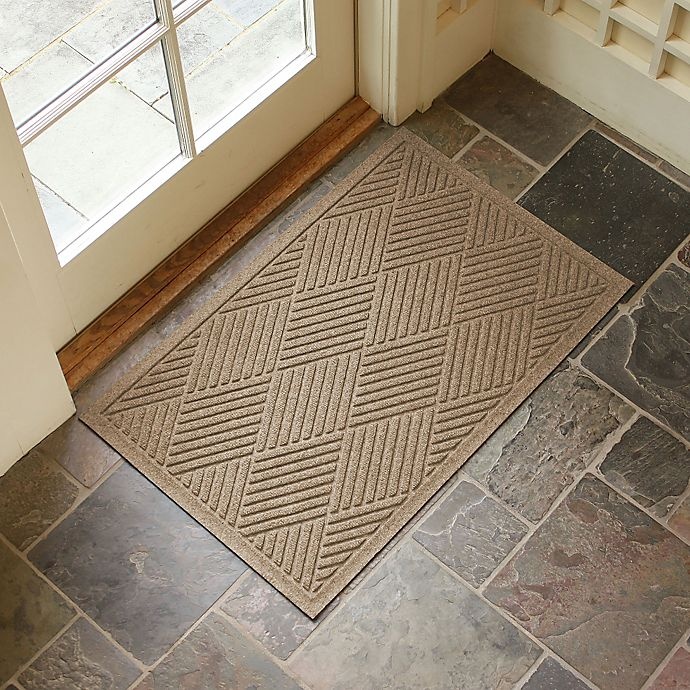 slide 2 of 3, Weather GuardDiamonds Door Mat - Camel, 23 in x 35 in