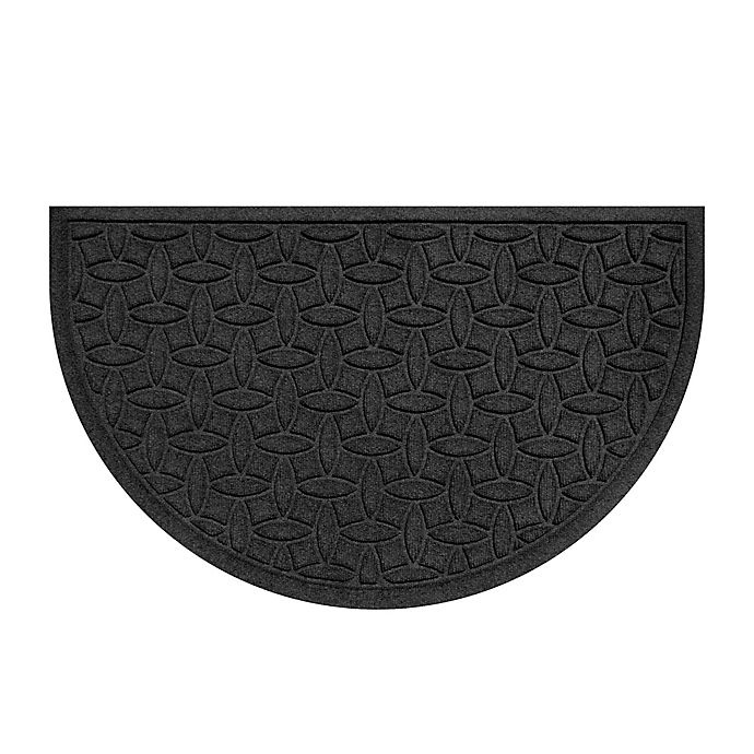 slide 2 of 2, Weather GuardEllipse Half Oval Door Mat - Charcoal, 24 in x 39 in