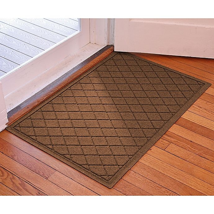 slide 2 of 2, Weather Guard Argyle Door Mat - Dark Brown, 30 in x 45 in