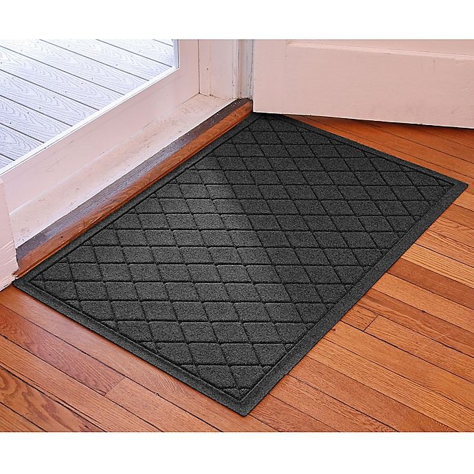 slide 2 of 2, Weather Guard Argyle Door Mat - Charcoal, 30 in x 45 in