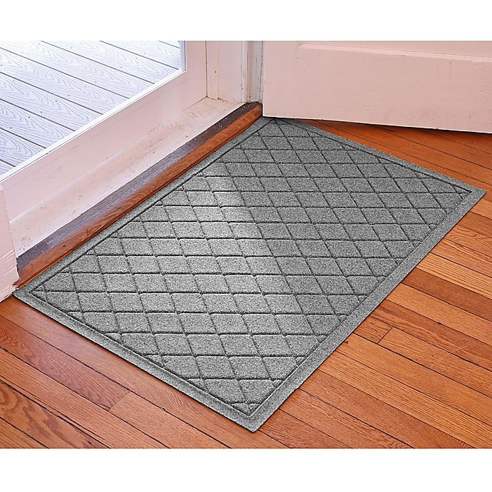 slide 2 of 2, Weather Guard Argyle Door Mat - Medium Grey, 30 in x 45 in