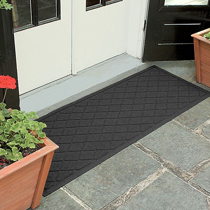 slide 2 of 4, Weather Guard Argyle Door Mat - Charcoal, 22 in x 60 in