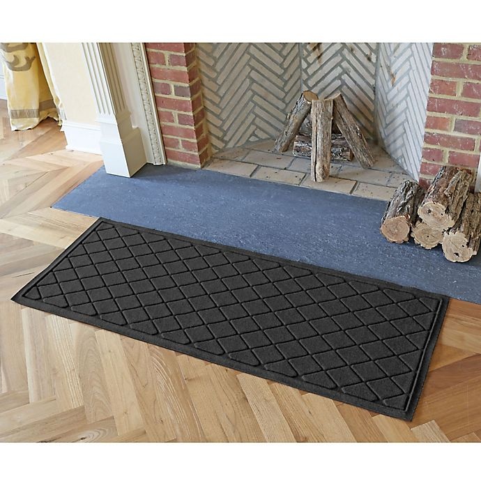 slide 3 of 4, Weather Guard Argyle Door Mat - Charcoal, 22 in x 60 in