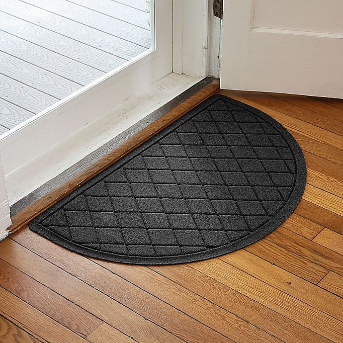 slide 2 of 2, Weather Guard Argyle Half Oval Door - Charcoal, 20 in x 30 in