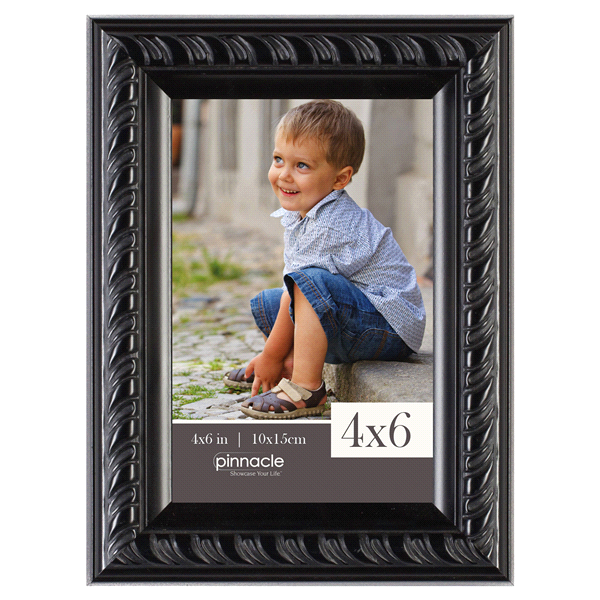 slide 1 of 1, Pinnacle 4 x 6 Rope Black Frame, 1 ct