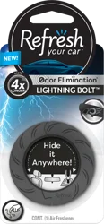 Refresh Your Car!! Discreet Ring Air Freshener - Lightning Bolt